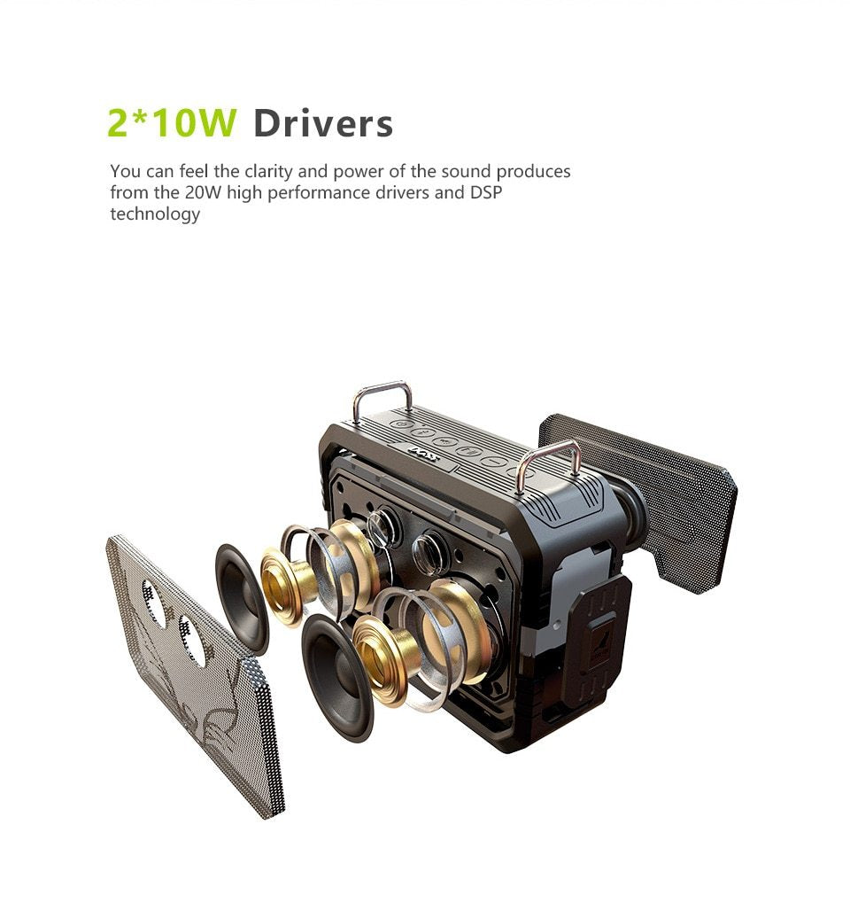 2-in-1 Waterproof Bluetooth Speaker and Flashlight