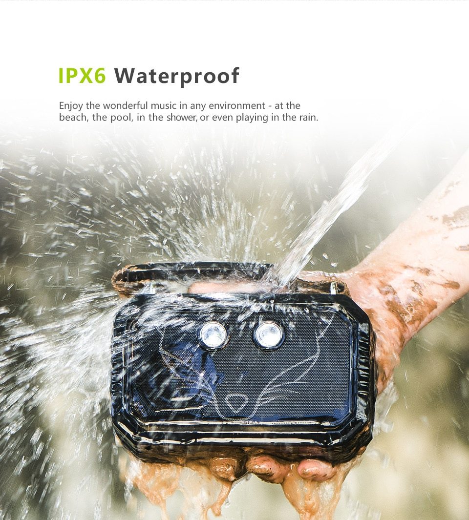 2-in-1 Waterproof Bluetooth Speaker and Flashlight