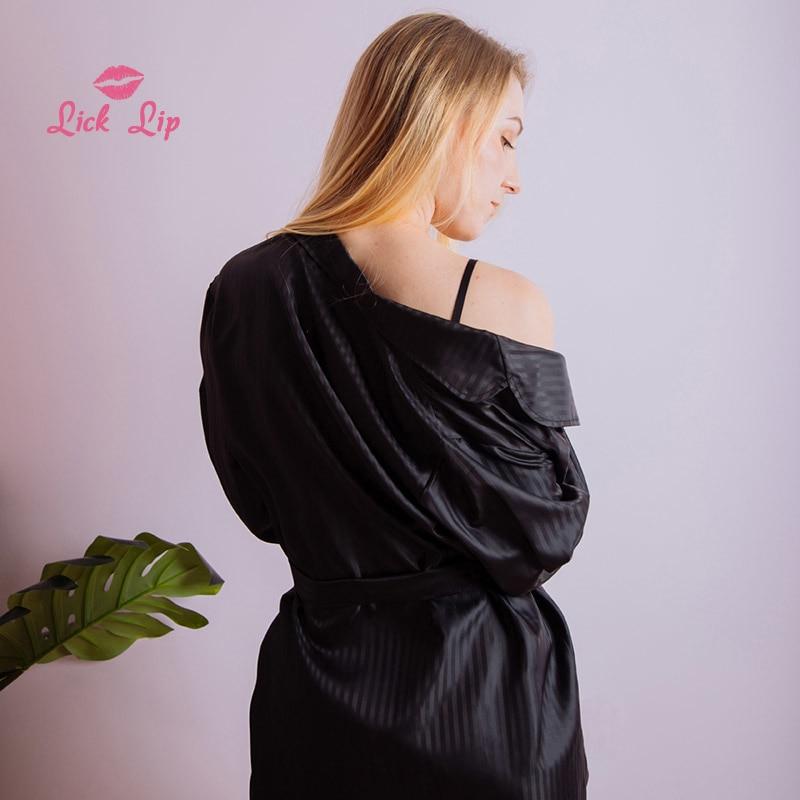 Sexy Striped Bathrobe