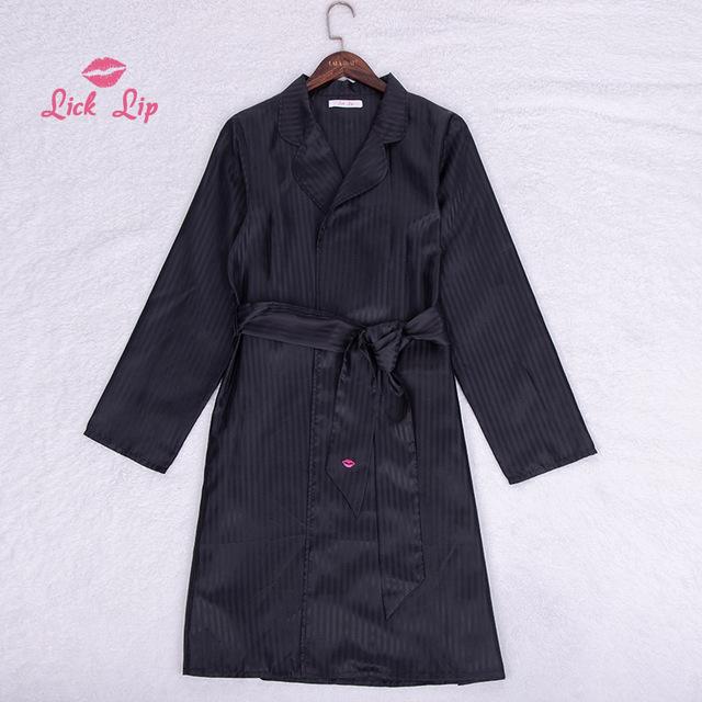 Sexy Striped Bathrobe