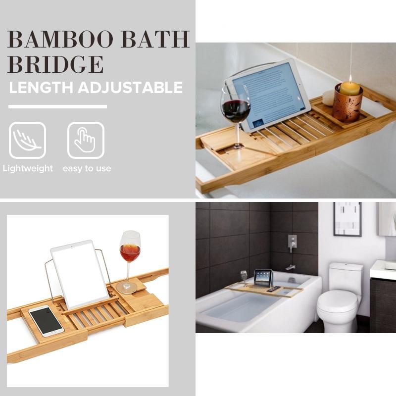 Luxury Bathroom Bamboo Bath Shelf