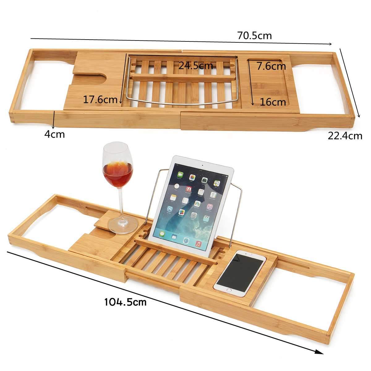 Luxury Bathroom Bamboo Bath Shelf