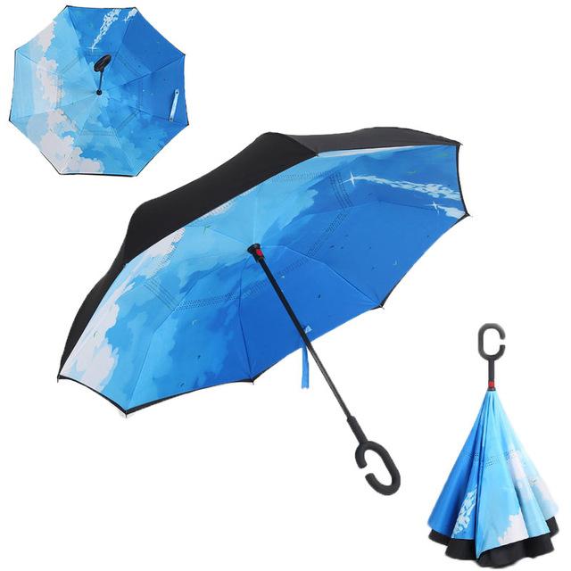Windproof Double Layer Inverted Umbrella