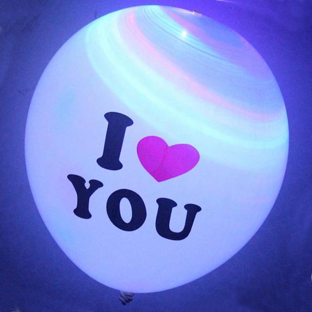 LED Light Latex Party Balloons