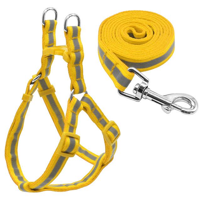No Pull reflective nylon dog harness leash set