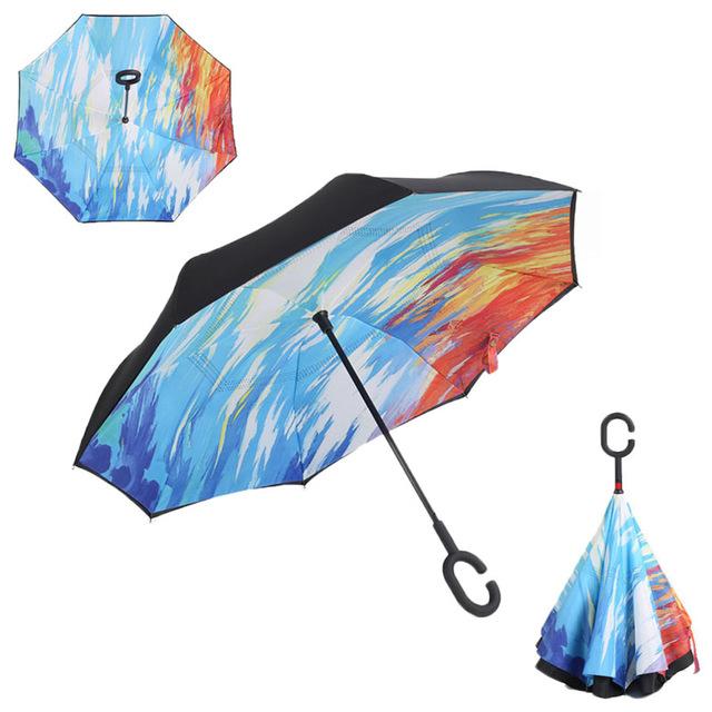Windproof Double Layer Inverted Umbrella