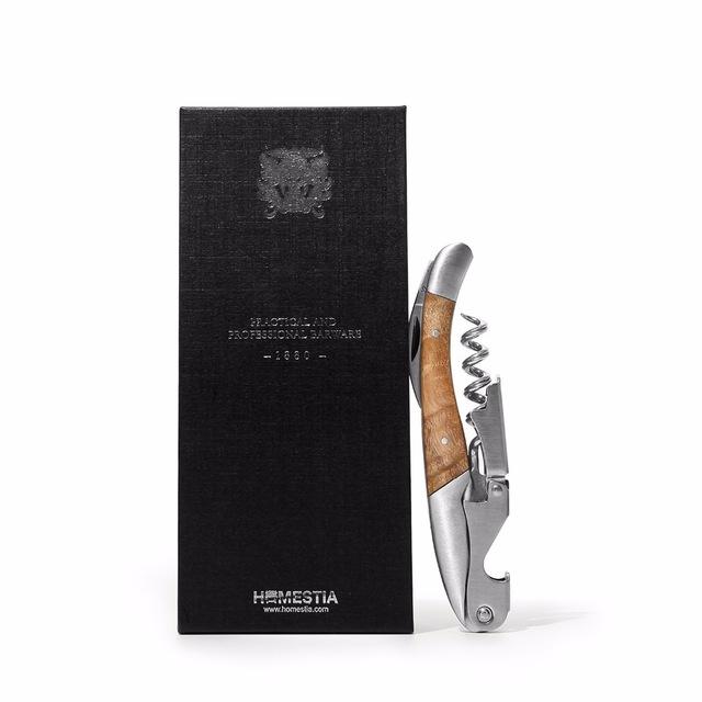 Wood Corkscrew Beer Bottle Opener And Foil Cutter