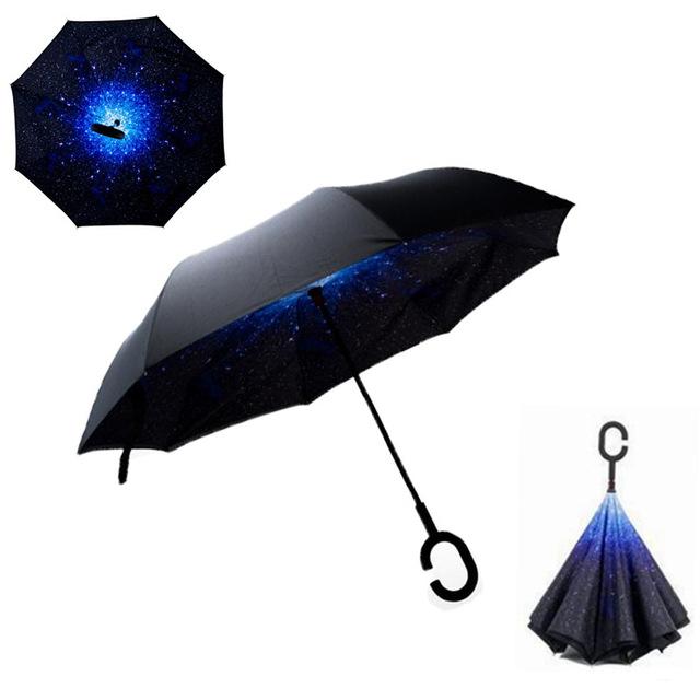 Windproof Double Layer Inverted Umbrella