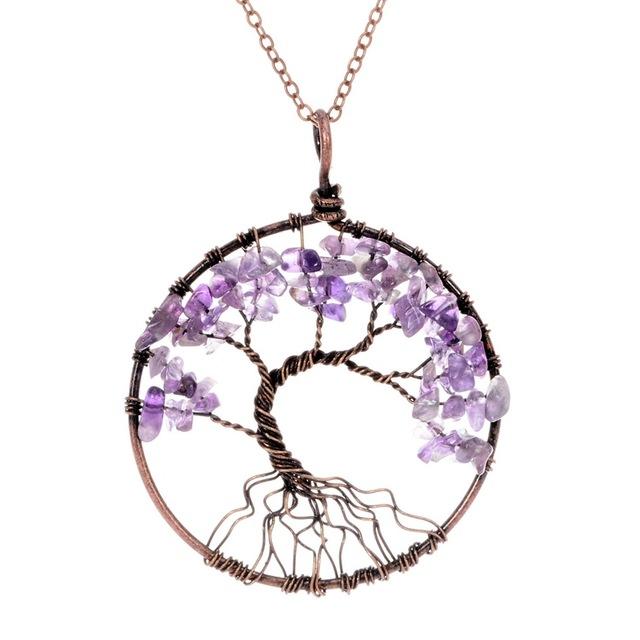 Multi Colored Tree Of Life Necklace