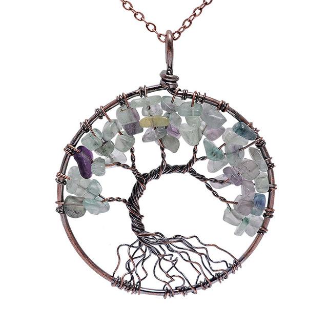 Multi Colored Tree Of Life Necklace