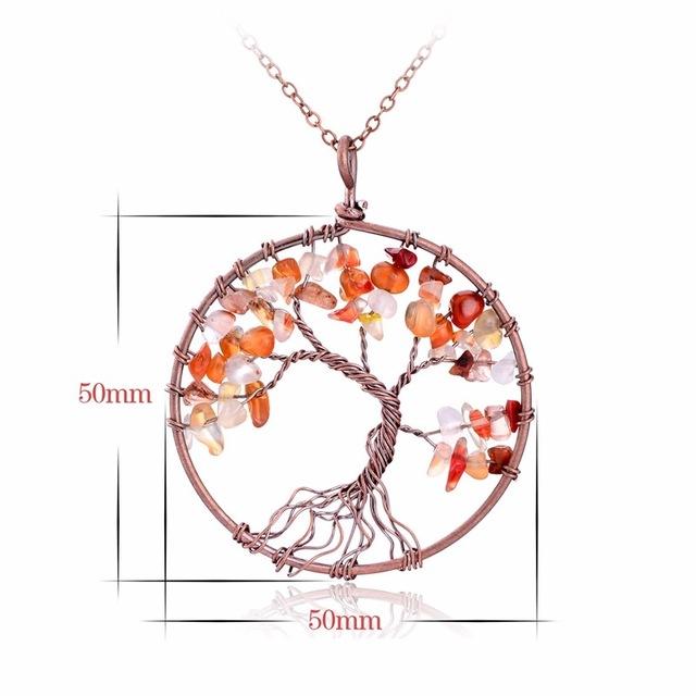 Multi Colored Tree Of Life Necklace