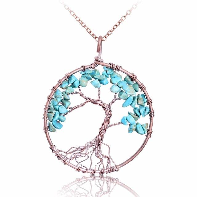 Multi Colored Tree Of Life Necklace
